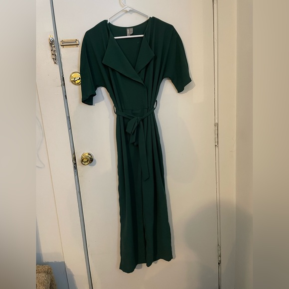 ASOS DESIGN Petite Wrap Jumpsuit With Self Belt - Picture 6 of 9